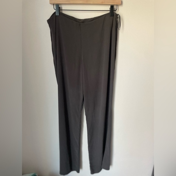 Eileen Fisher Charcoal Silk Vintage Slacks Pants Size Small - Picture 9 of 10
